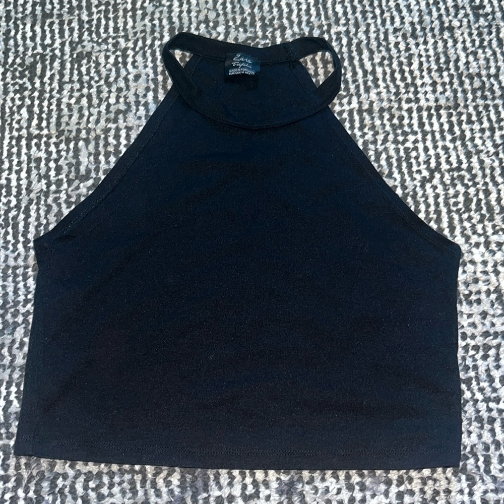Black Zara crop top